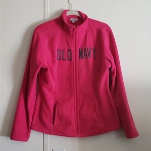 EUC OLD NAVY PINK/NAVY FLEECE MEDIUM